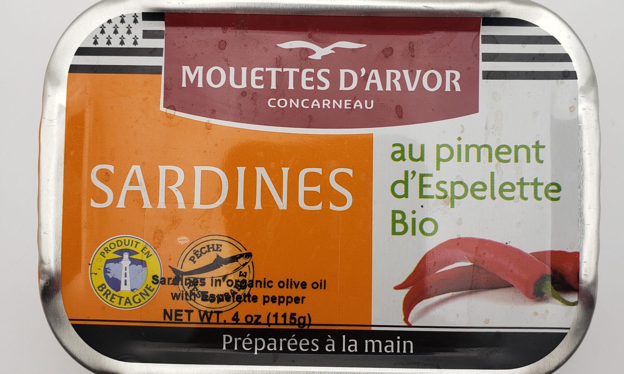 Image of Mouette d'arvor sardines with piment d'espelette