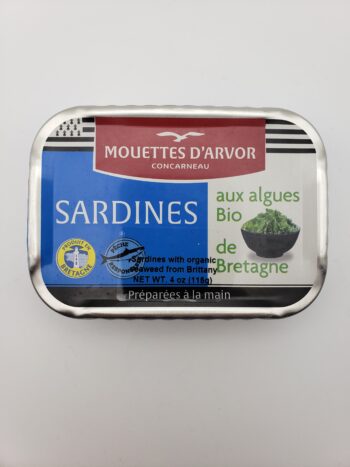 Image of Mouettes d'arvor sardines with brittany seaweed