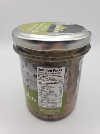 Image of Coles tuna fillets in olive oil with oregano side label