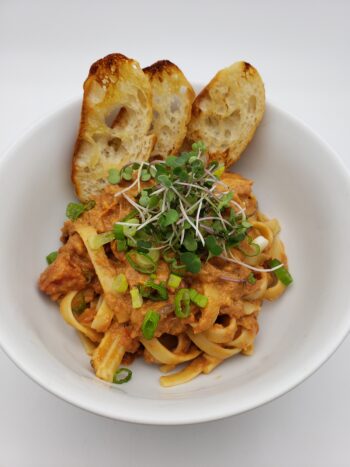 Image of Groix & Nature lobster rillettes with fettuccini and puttanesca sauce