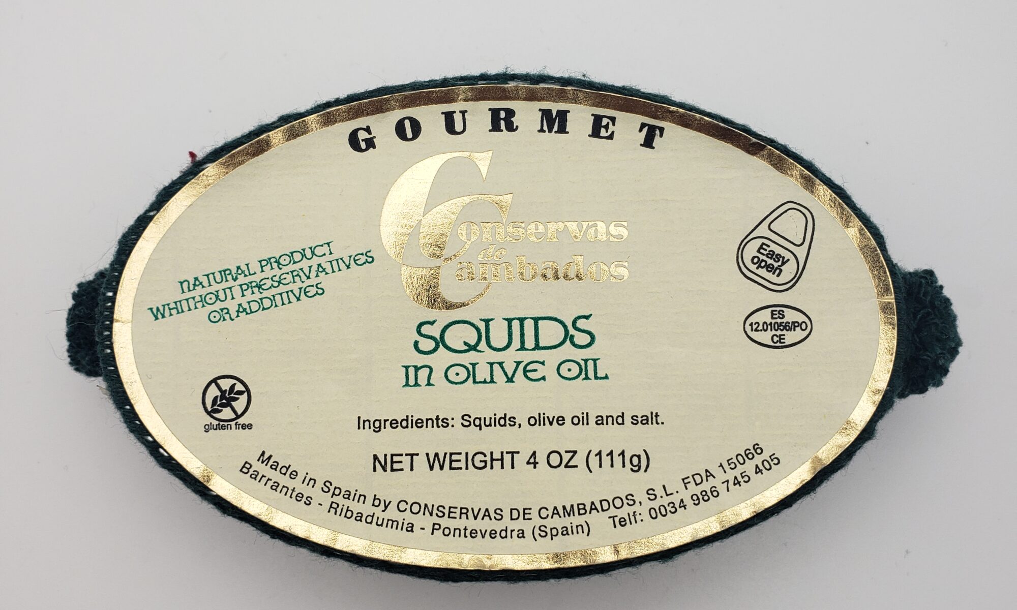 Image of conservas de Cambados squid in olive oil 6/8