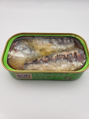 Image of bon appetit sardines in olive oil opened tin