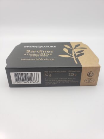 Image of Groix & Nature Sardines in Olive OIl side of package