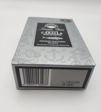 Image of Ramon Pena Smoked Mackerel Silver line side of box