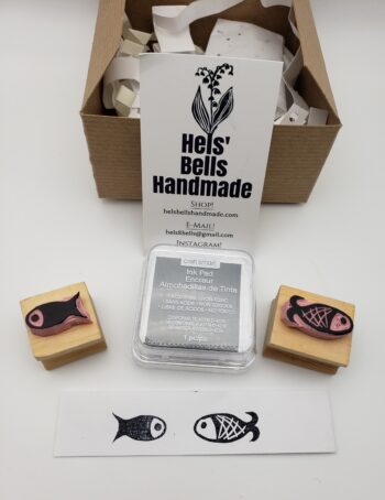 Image of small fish rubber stamps