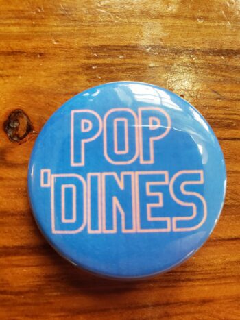 Image of pop dines blue button