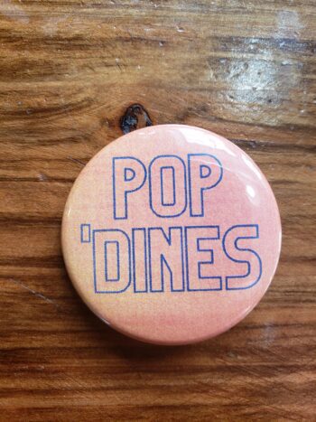 Image of pop dines orange button