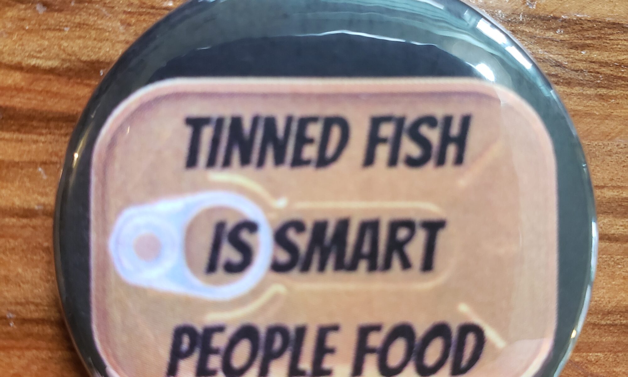 Image of tinned fish is smart people food button