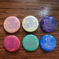 Image of pop dines buttons pack of six