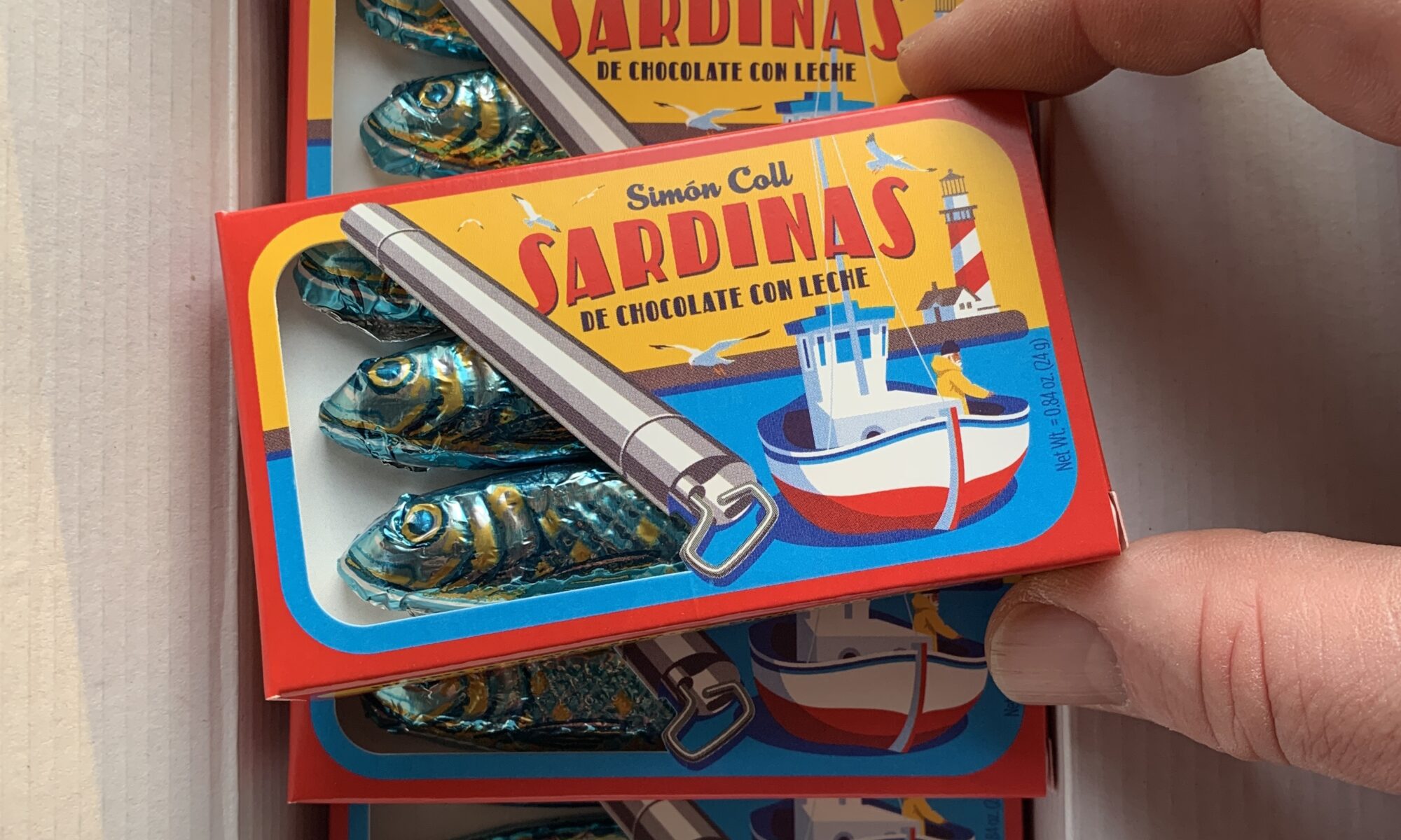 Image of a package of Simón Coll Milk Chocolate Sardines
