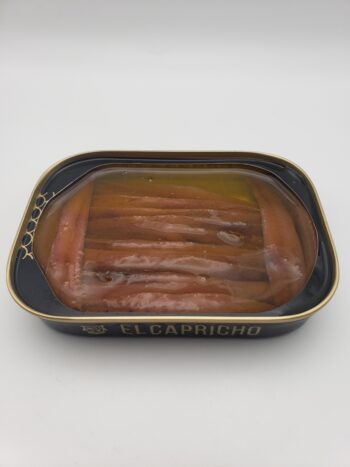 Image of el capricho anchovies open tin without paper