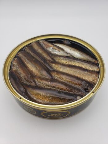 Image of Belveder smoked sprats 160g open tin