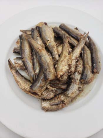 Image of Belveder smoked sprats 240g on plate