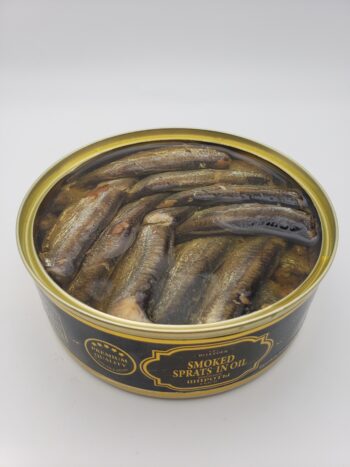Image of Belveder smoked sprats 240g open tin