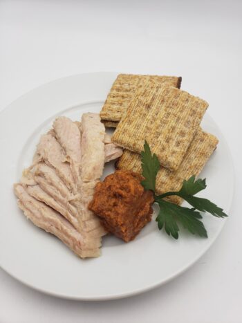 Image of Zallo tuna belly with tapenade and crackers