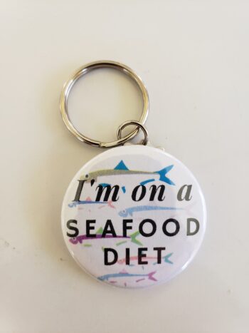 Image of Im on a seafood diet keychain