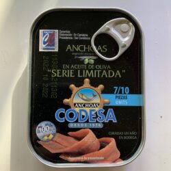 Image of the front of a tin of Codesa Serie Limitada (Limited Series) Anchovy Fillet in Olive Oil