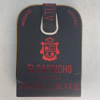Image of the front of a tin of El Capricho Atun Rojo Salvaje (Bluefin Tuna) in Extra Virgin Olive Oil