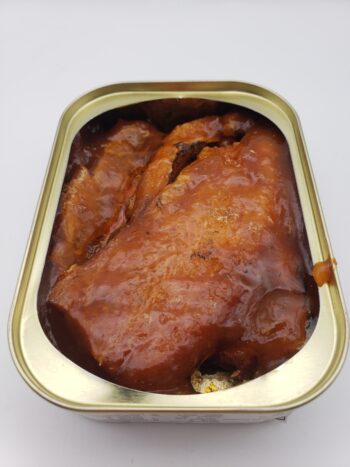 Image of Old Fisherman roasted eel with chili peppers open tin