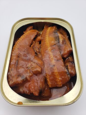 Image of Old Fisherman roasted eel opened tin