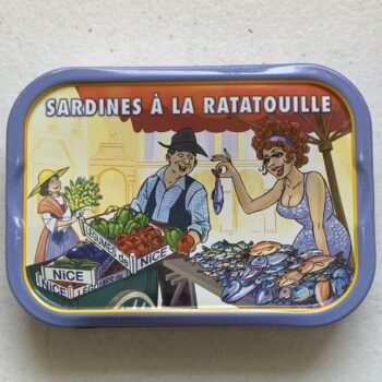 Image of the front of a tin of Ferrigno La Bonne Mer Sardines à la Ratatouille