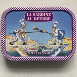 Image of the front of a tin of Ferrigno La Bonne Mer Sardines in Butter with Thyme de Provence