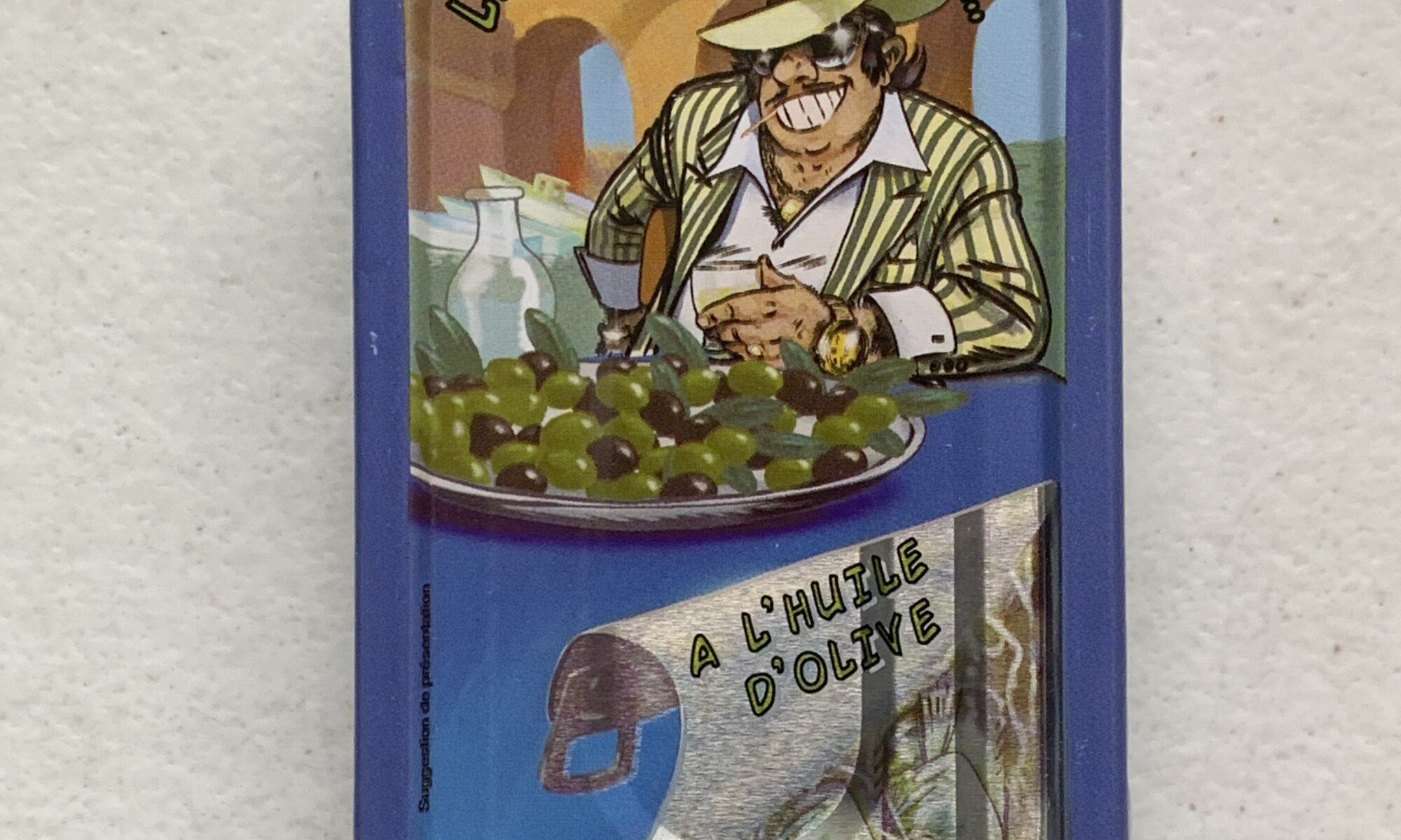 Image of the front of a tin of Ferrigno Les Belles de Marseille Mackerel Fillets in Extra Virgin Olive Oil