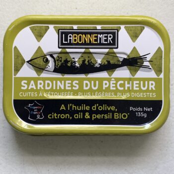 Image of the front of a tin of Ferrigno La Bonne Mer Fisherman's Sardines