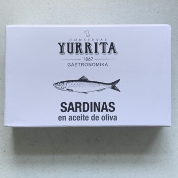 Image of the front of a package of Yurrita Sardines in Olive Oil