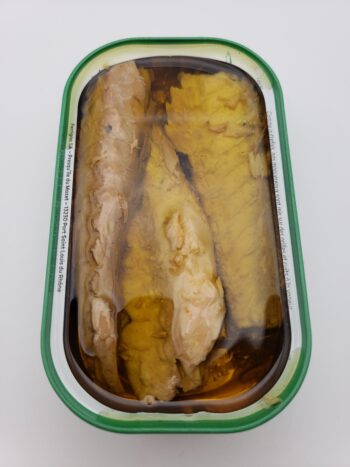 Image of Ferrigno mackerel in olive oil open tin