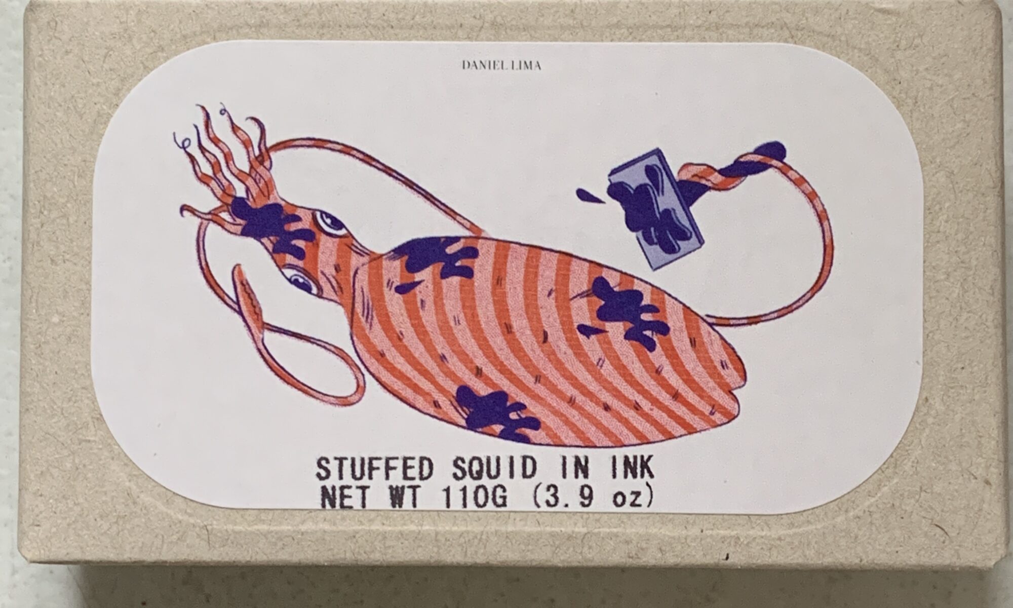 Image of the front of a package of José Gourmet Stuffed Squid in Ink