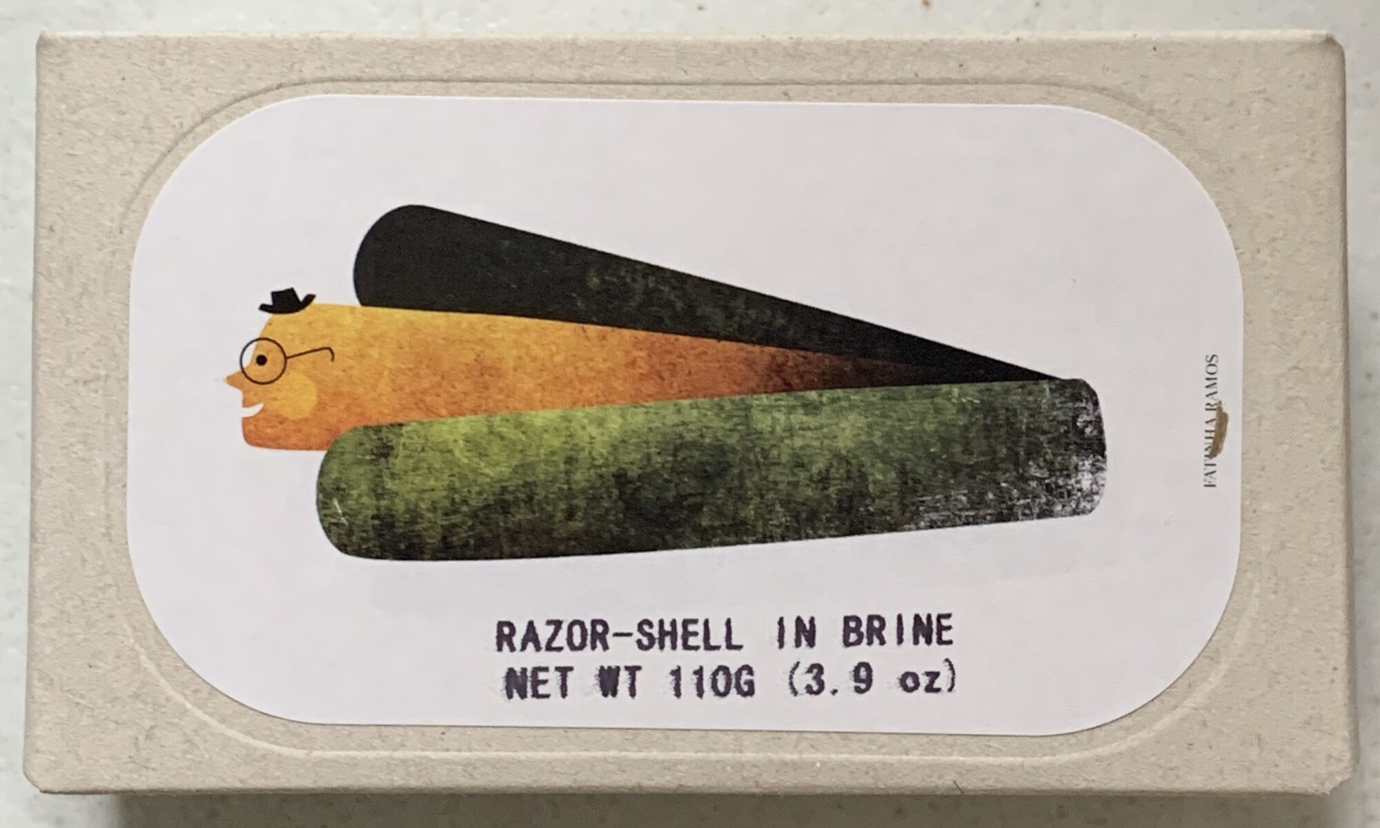 Image of the front of a package of José Gourmet Razor Clams in Brine 6/8