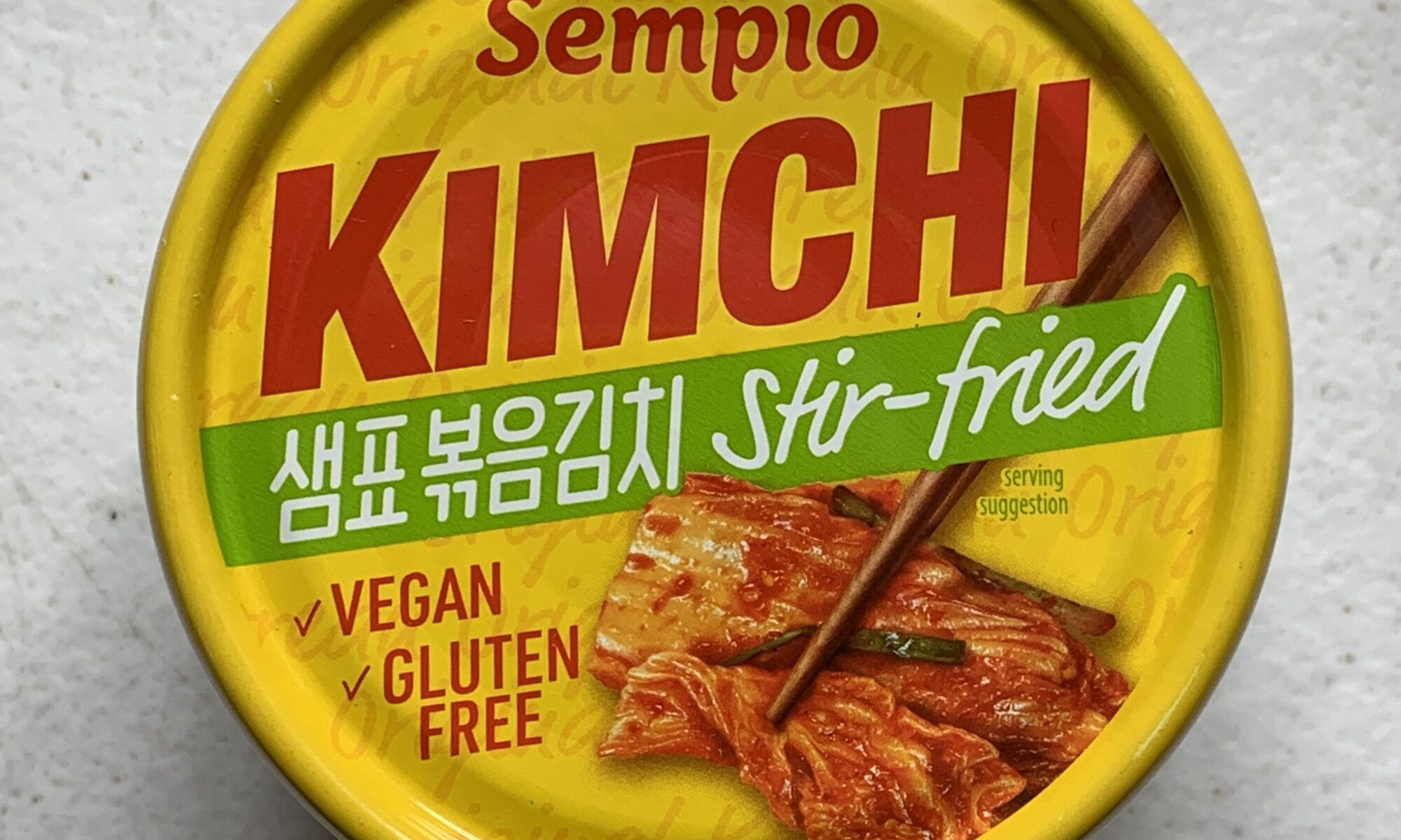 Image of the top of a can of Sempio Kimchi, Stir-Fried