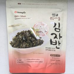 Image of the front of a package of Sempio Seasoned Seaweed Snack (Gim Jaban), Hot Chili