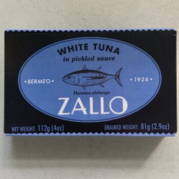 Image of the front of a package of Zallo Bonito del Norte (White Tuna) in Escabeche