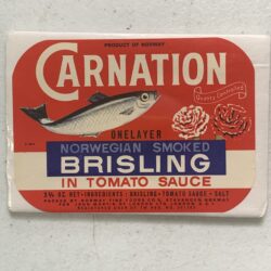 Image of a Vintage Sardine Label - Carnation