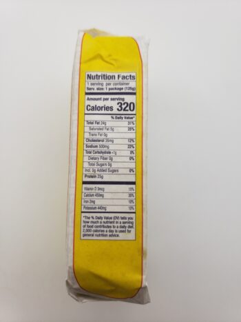 Image of Pinhais spiced sardines side label