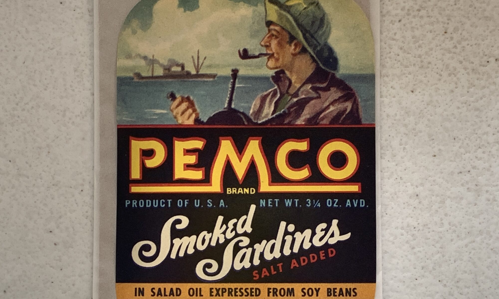 Image of a Vintage Sardine Label - Pemco