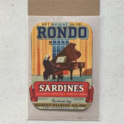 Image of a Vintage Sardine Label - Rondo