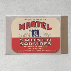 Image of a Vintage Sardine Label - Martel