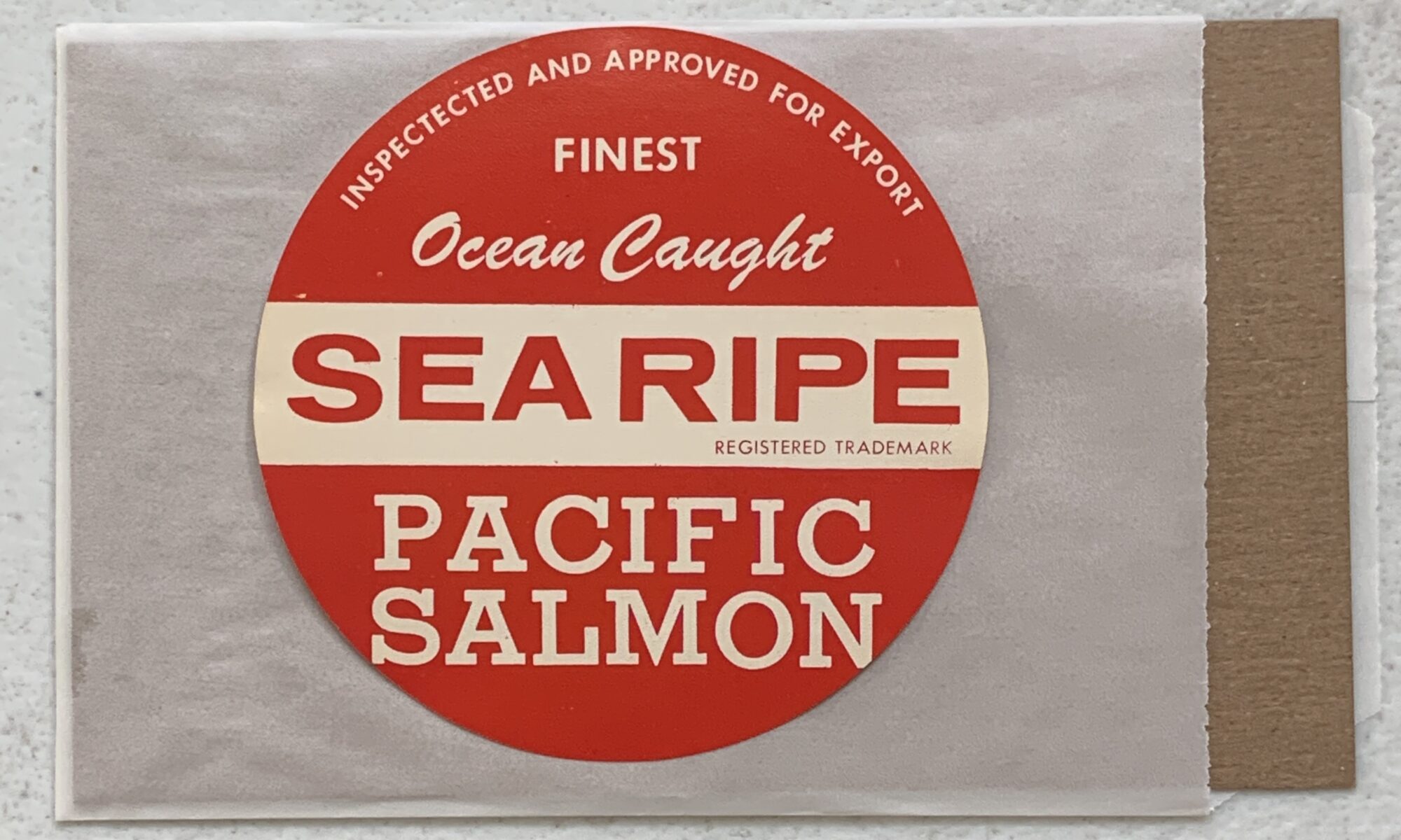 Image of a Vintage Seafood Label - Sea Ripe Pacific Salmon
