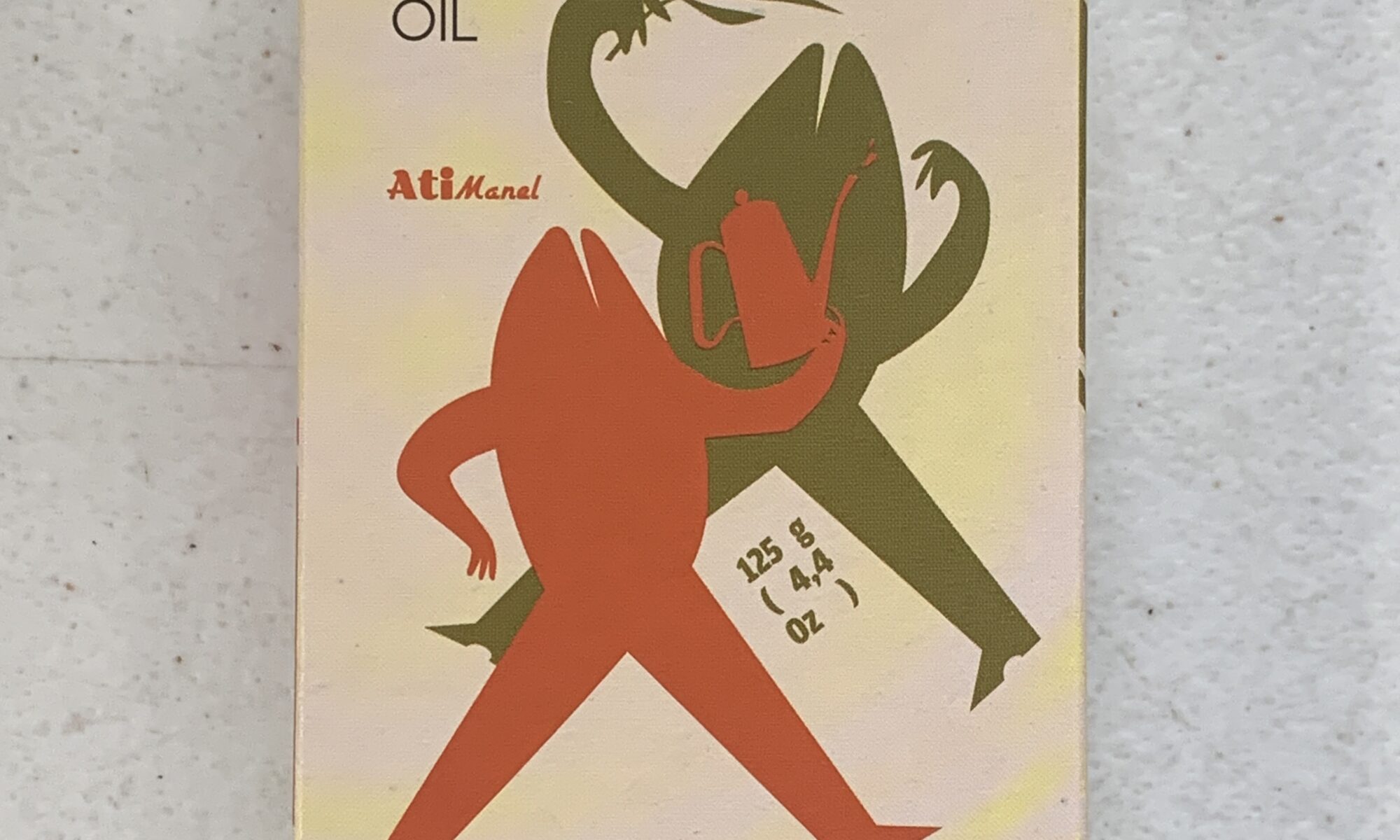 Image of the front of a package of Ati Manel Sardines in Olive Oil