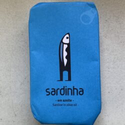 Image of the front of a package of Sardinha Sardines in Olive Oil