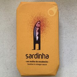 Image of the front of a package of Sardinha Sardines in Escabeche