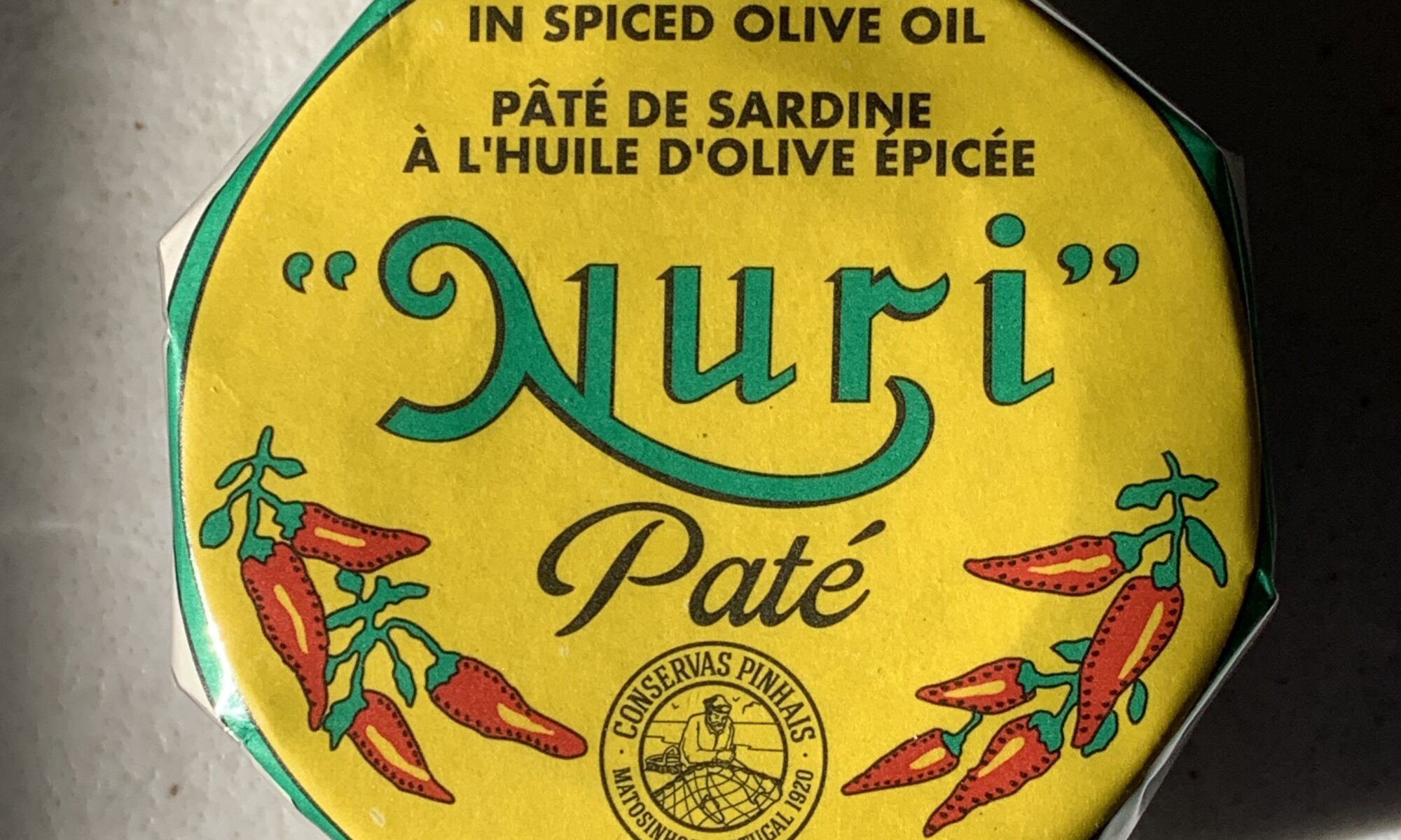 Image of the front of a package of Nuri Spiced Sardine Pâté