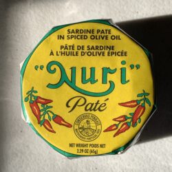 Image of the front of a package of Nuri Spiced Sardine Pâté