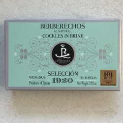 Image of the front of a package of Real Conservera Selección 1920 Cockles in Brine 30/40