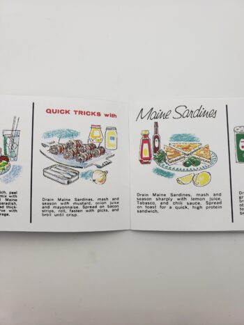 Image of Maine Sardine Recipes by the Maine Sardine Council booklet inner page