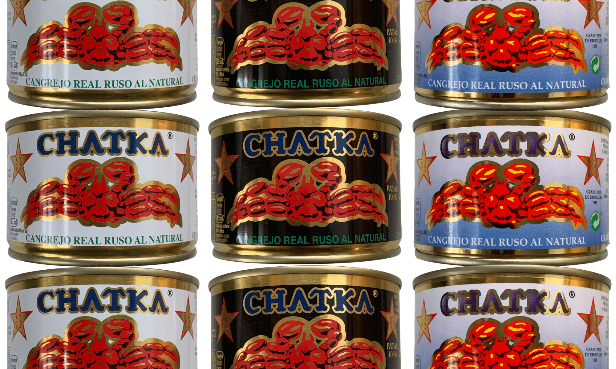 Banner image of king crab legs in tins
