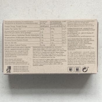 Image of the back of a package of José Gourmet Smoked Salmon in Extra Virgin Olive Oil